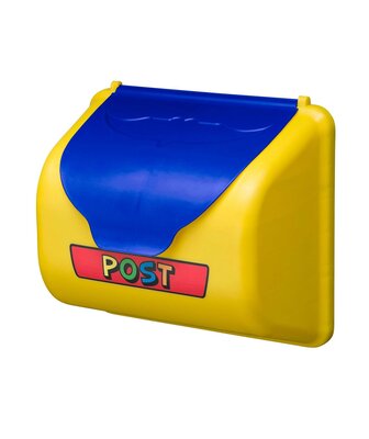 Briefkasten 250x220x135mm gelb/blau