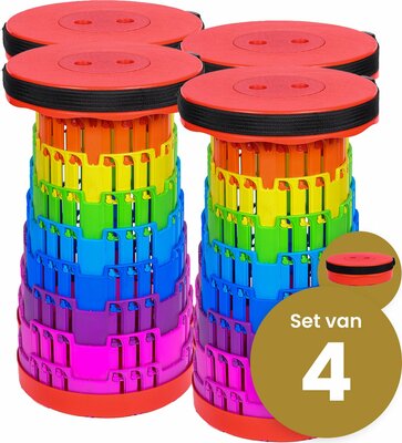 Alora Faltbarer Hocker extra starker Regenbogen pro 4