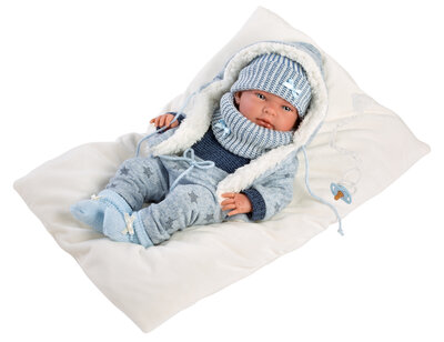 Llorens Puppe Nico mit blauem Outfit - 40cm