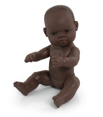 MINILAND BABYPOP NACKTES AFRIKANISCHES MÄDCHEN 32CM