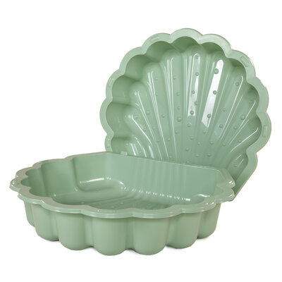 Zand- und Wassermuschel, pastellgrün, 2-teilig