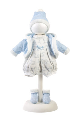Llorens kleding set lichtblauw voor poppen van 33 cm