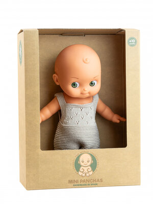 Paola Reina babypop 28 cm met grijze romper (Mini Pancha)