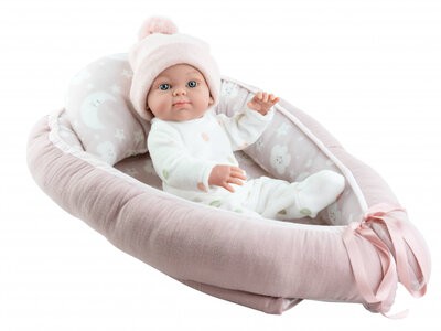 Babypop 32cm met bedje en kleding - Paola Reina Minipikolines