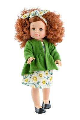 Paola Reina pop Ángela 42 cm met rood krullend haar en blauwe ogen