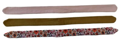 Poppenhaarband met knoop 3 assorti