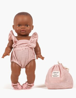 Minikane Lou romper roze voor Gordi poppen van 34 cm