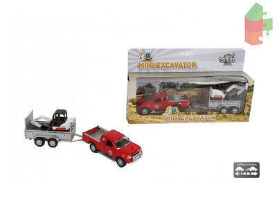 Kids Globe Suv Met Oplegger En Minigraver