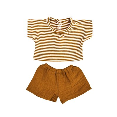 Kledingset Sam caramel stripes