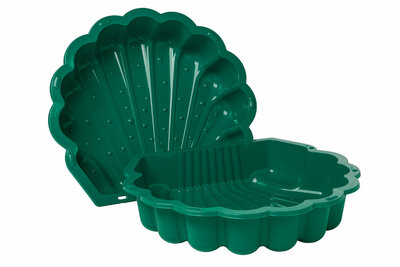 Zandbak Schelp Groen - Kunststof - Met Deksel - 87x78 cm