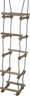 Touwladder 4-Zijden Pp Touw Met 5 Houten Sporten (Ø3,5X40Cm)