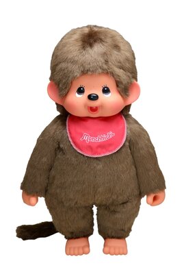 Monchhichi Plüschtier Junge 80 cm groß mit rotem Lätzchen