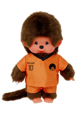 Monchhichi Junge 20 cm mit Holland Fußballtrikot Orange Nr. 10