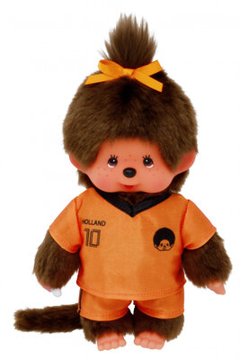 Monchhichi Fußball-Mädchen 20 cm Holland Trikot Orange Nummer 10